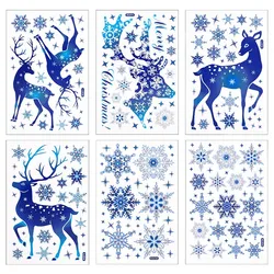 クリスマスの窓用の接着剤,家の装飾,雪の結晶の接着剤