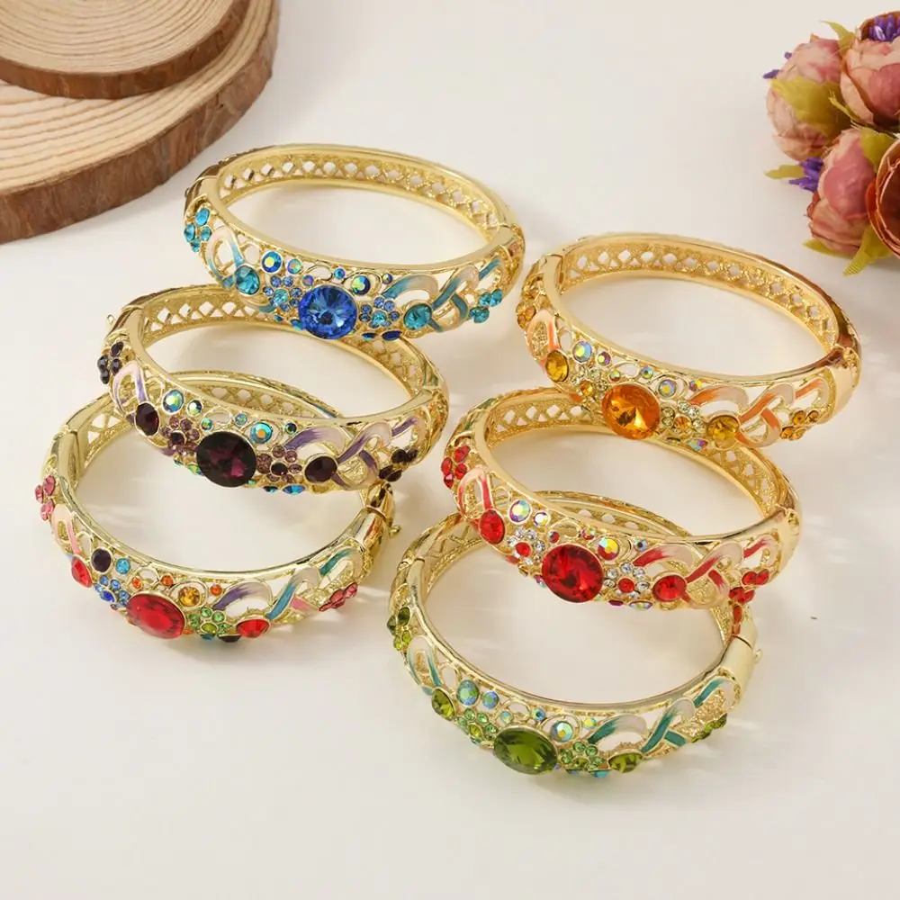 

Enamel Beijing Cloisonne Bracelet Traditional Chinese Women's Hand Bracelet Flower Handicraft Vintage Ethnic Bangles Women Girl