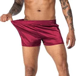 Firottii Heren 3 Inch Satijnen Short Zijde Satijnen Slaap Lounge Shorts Pyjama Onderkant