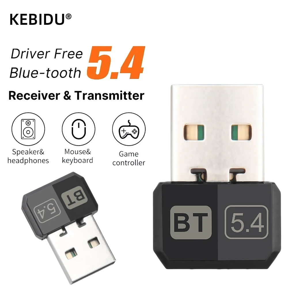 Pc 용 Bluetooth 어댑터 Usb Bluetooth 5.3 동글 스피커 마우스 키보드 음악 오디오 송신기 용 Bluetooth 5.1 수신기