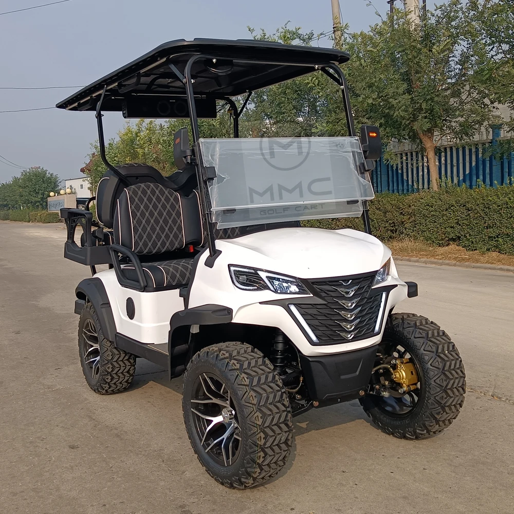 DOT 5KW/7.5KW New Design Double Swing Arm Independent Front Suspension 4 Seat Solar Panels Golf Buggy Hunting Cart Electric