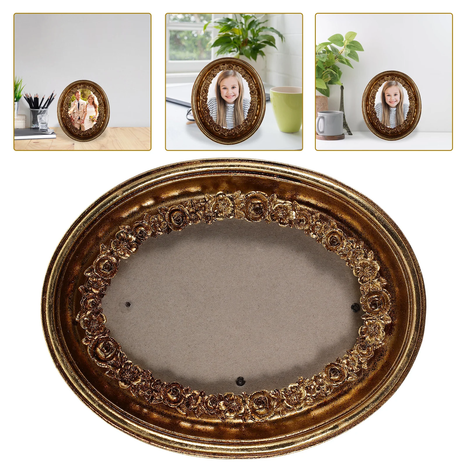 

Vintage Resin Photo Frame European Style Desk Picture Frame Retro Decorative Small Photo Holder for Portrait Landscape
