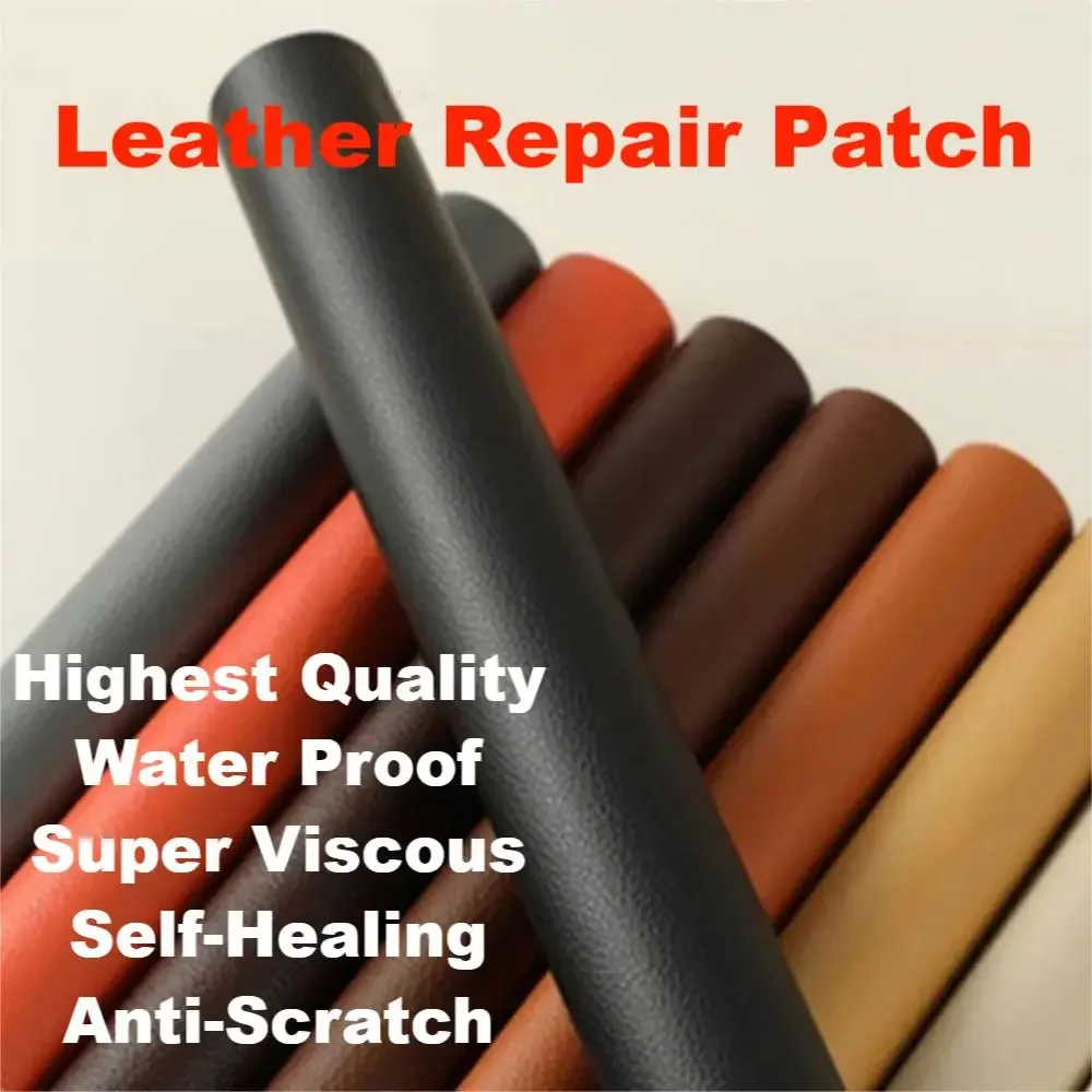 50cmร100cm Leather Fabric Self-adhesive Patch Repair Sticker Sofa Pu Fabrics Simulation Skin Genuine Car Leatherette Arts Crafts