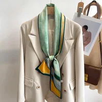 55 Color New Women Silk Printed Design Scarf Shawl Fashion Luxury Long Narrow Small Silk Scarves Ladies Headband Headscarve - Image 5