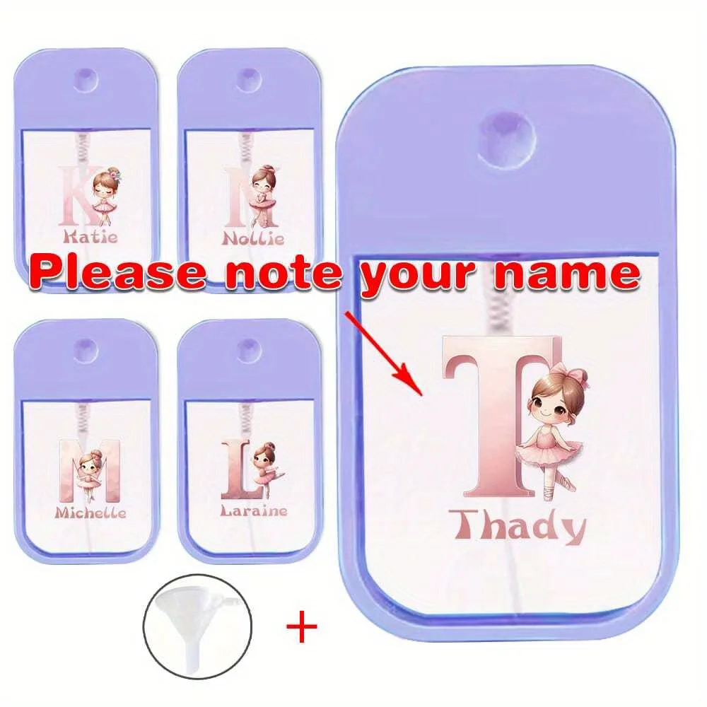 Customized Name 45ml Travel Moisturizing Sprayer Refillable Card Perfume Spray Bottle Portable Mist Alcohol Dispenser