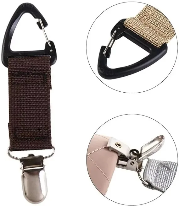 Clip para sombrero de paja para viaje al aire libre, clip portátil para bolsa de compañero, organizador multiusos para guantes al aire libre