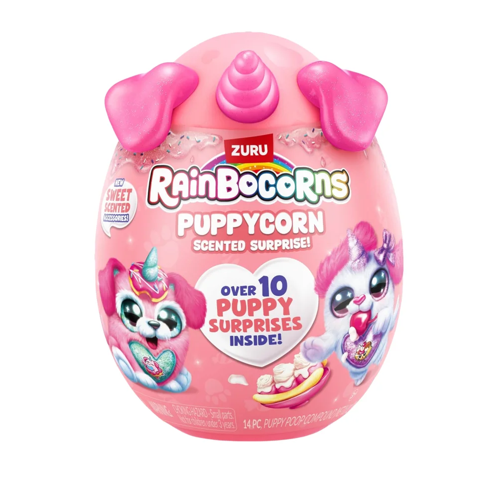Rainbocorn Puppycorn Mini Merek Gembala Beraroma Kejutan Kotak Buta Unboxing Mainan Lembut Beraroma Anak Anjing Mewah untuk Hadiah Anak Perempuan