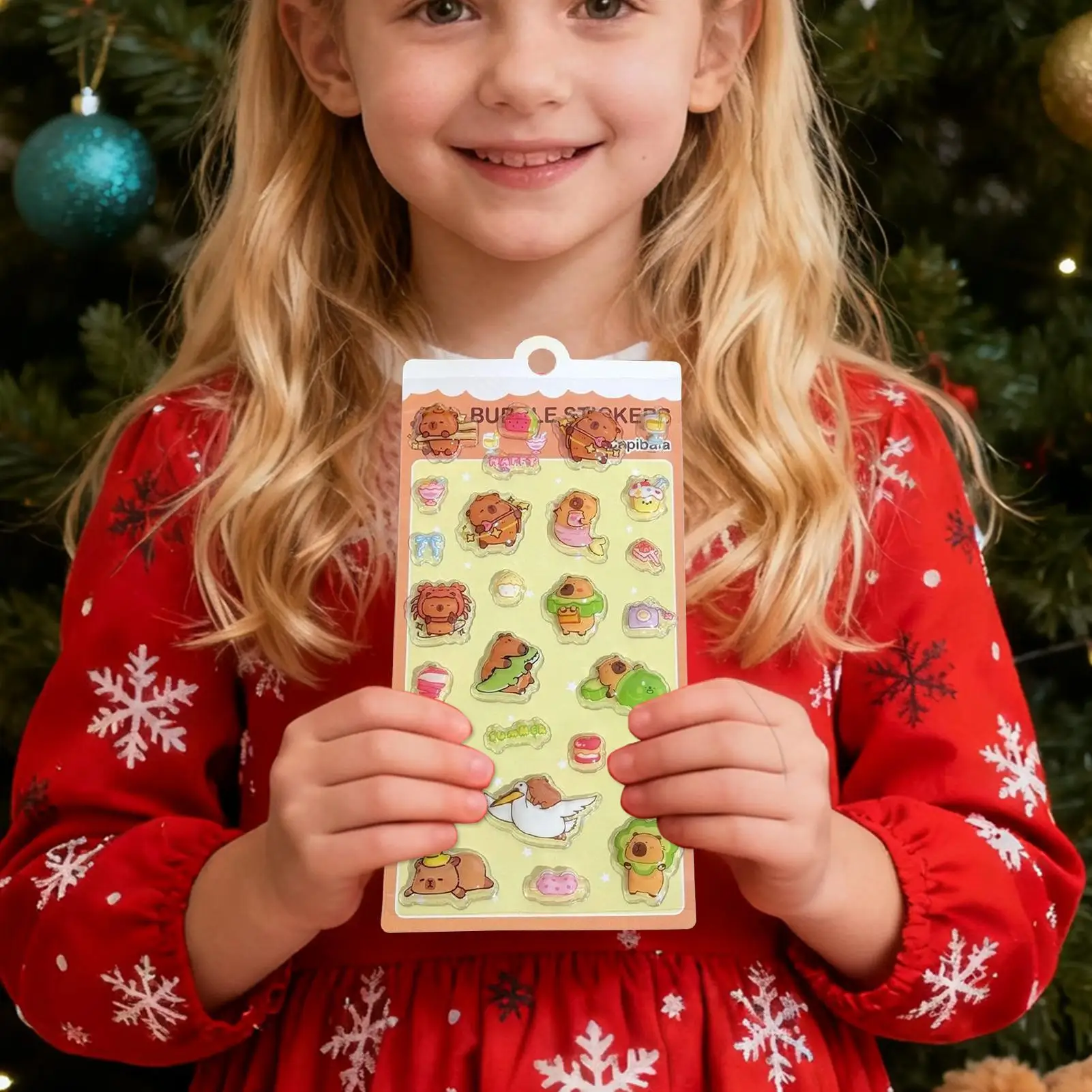 Naklejki 3D Samoprzylepne Kapibary Scrapbooki Naklejki 3D Kreskówkowe Naklejki Puff na Laptopy Obudowy Telefonów Urodziny Imprezy Klasowe