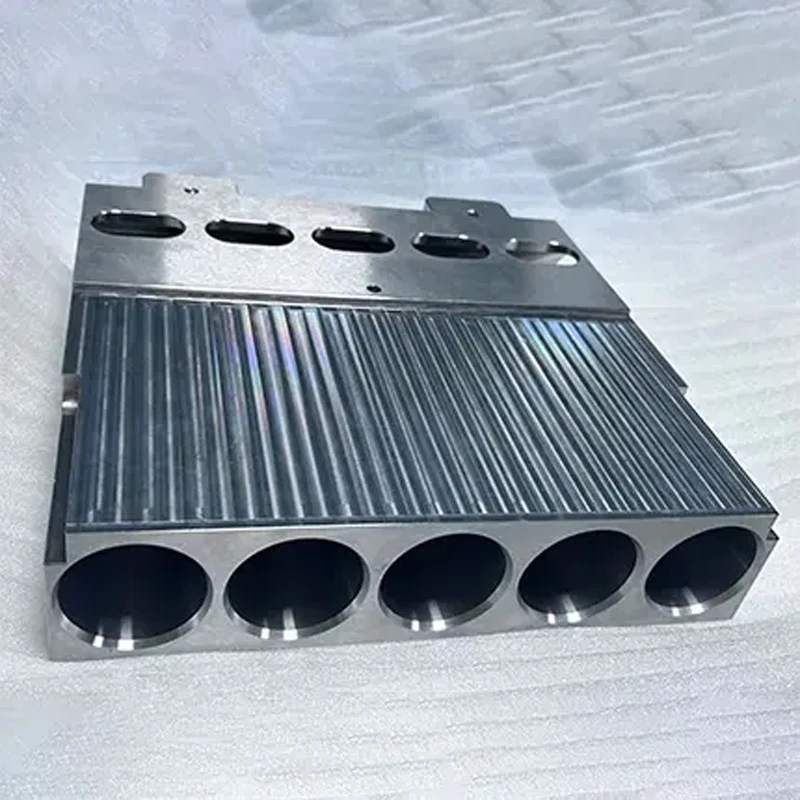 Custom Five-Hole Aluminum Profile Heat Sink Module CNC Machined Medical Precision Parts