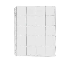 Durable Coin Holder Sheet Page 1/10 Sheet PVC Page Album Protection 20 Pockets For 50mm Coins For Coin Collection