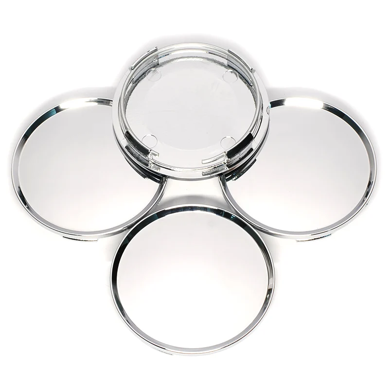 4pcs 63mm for 56mm/56.5mm Car Logo Plastic Chrome Black Wheel Center Cap Hubcap Cover Car Vehicle Rim Hub Cap Replacement Part