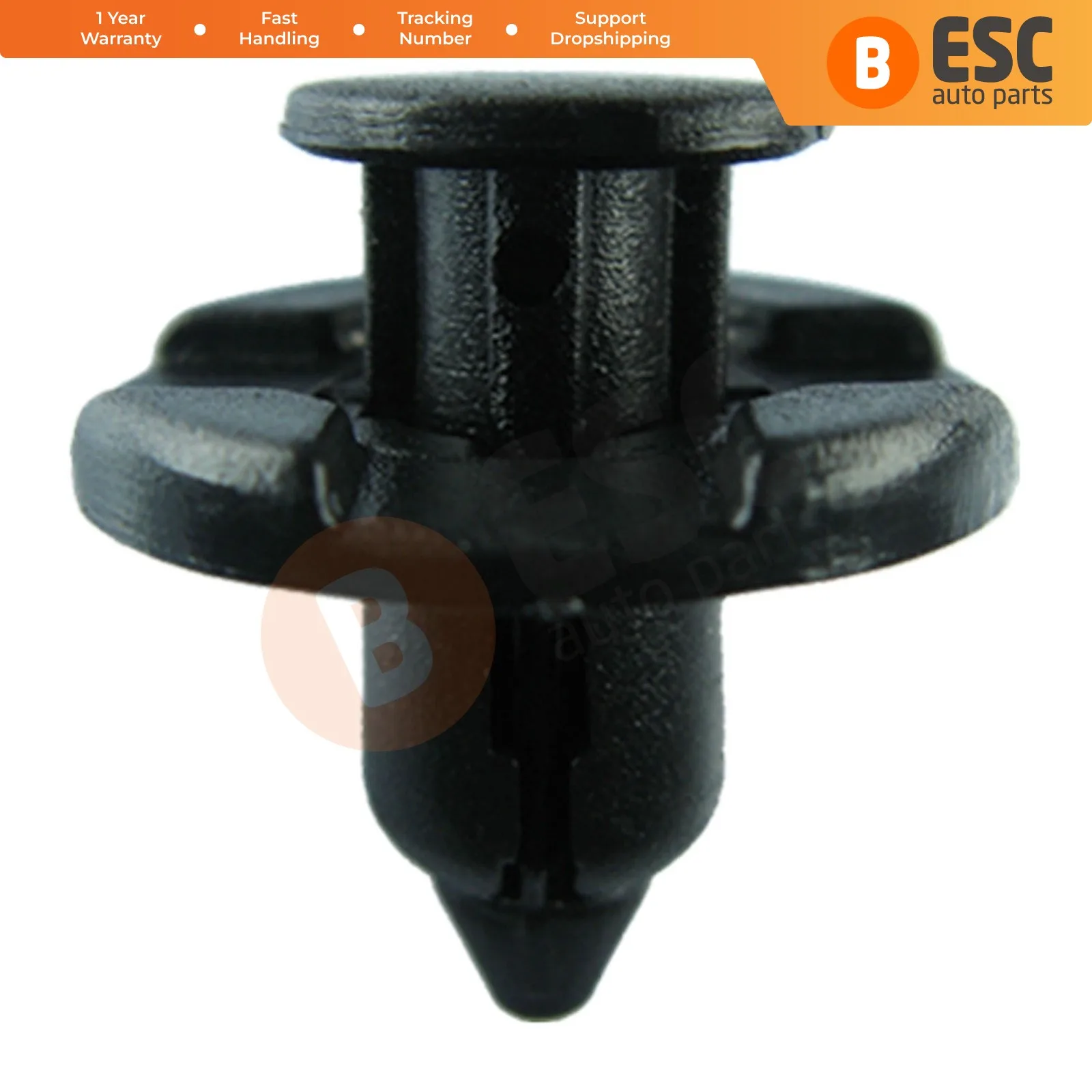 ECF1087 10 Pieces Push-Type Retainer Black for Nissan 01553-09321 Mitsubishi MR328954 Toyota 90044-68320 DAIHATSU 90044-68320