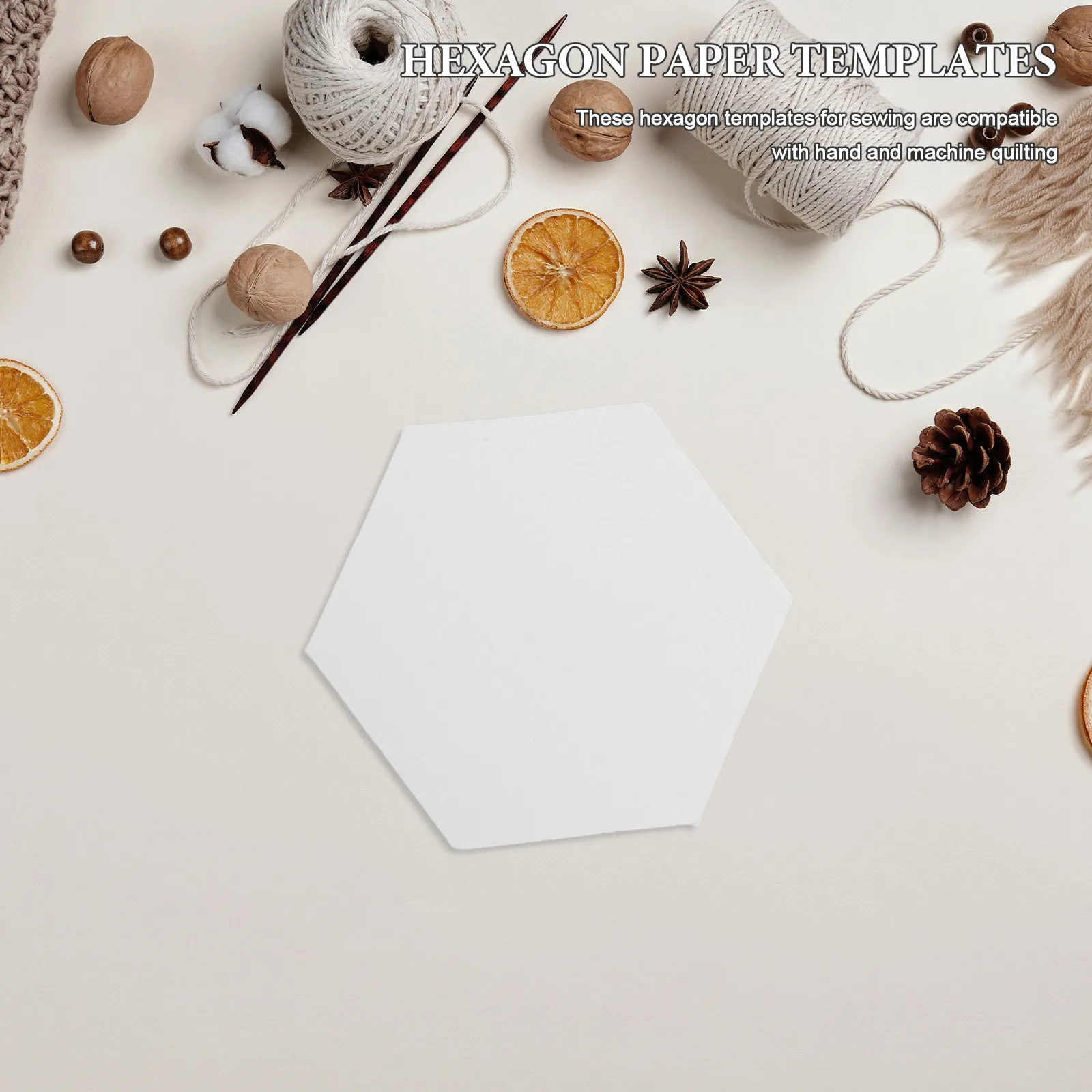200Pcs Smooth Edge Hexagon Paper Templates for Foundation Paper Piecing Quilting Sewing Craft Patchwork DIY Quilt Kits 1.6 Inch view 4