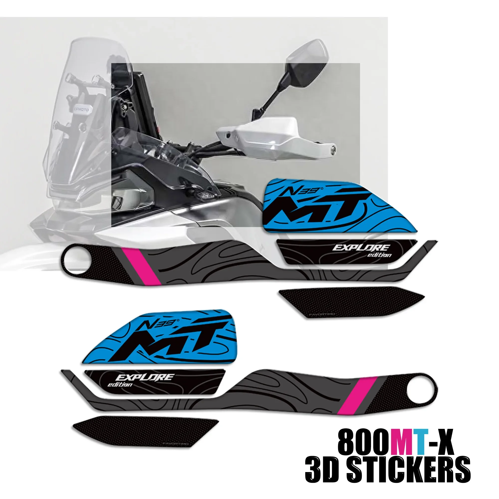 

800mt-x FIT Cfmoto 800mt X Adventure Bike Protector Tank Pad Ручки Комплект наколенников Обтекатель Наклейки на крыло Наклейки Клей 2024 2025