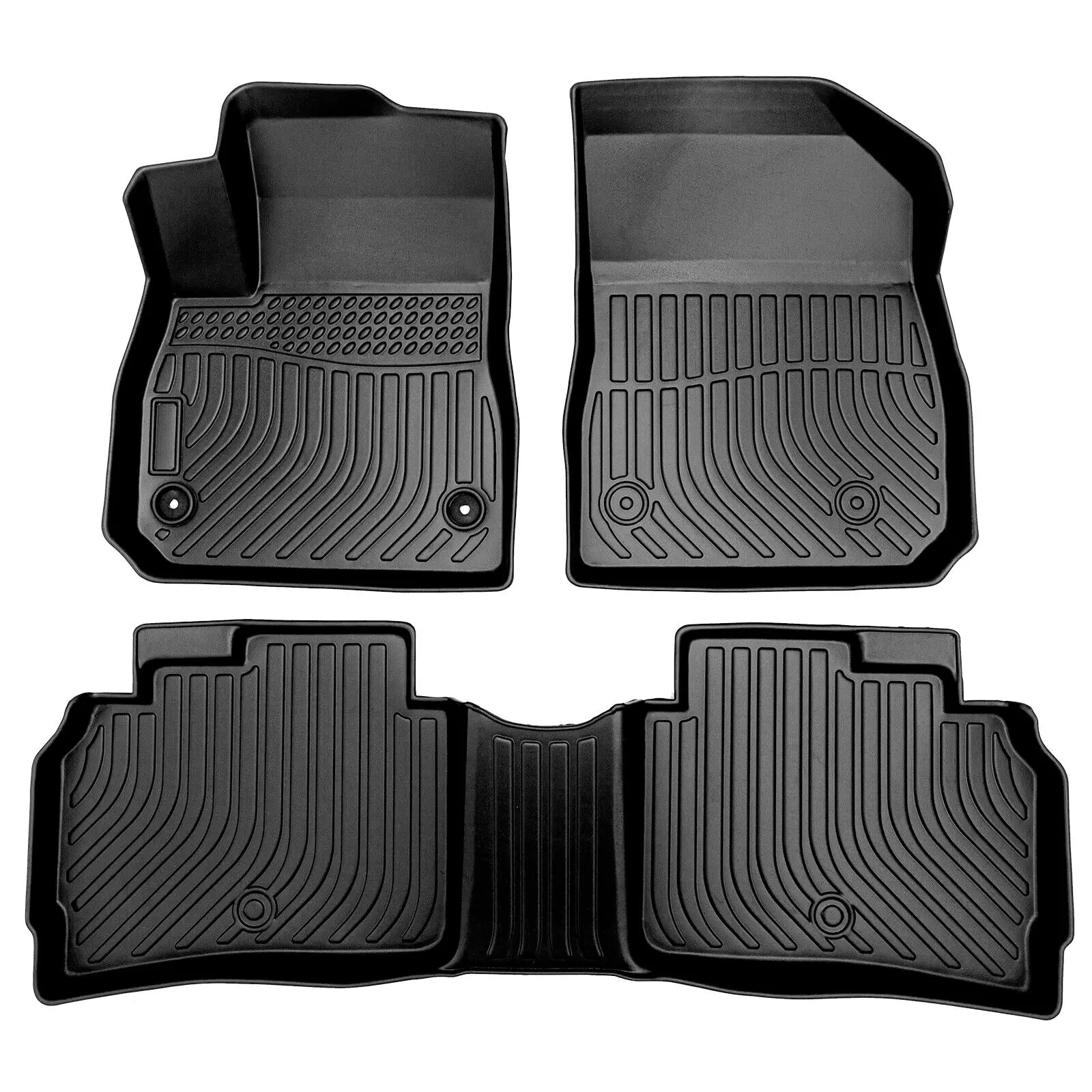 Car Floor Mats for 2016-2023 Chevrolet Malibu All- Weather Rubber Cargo Liner TPE