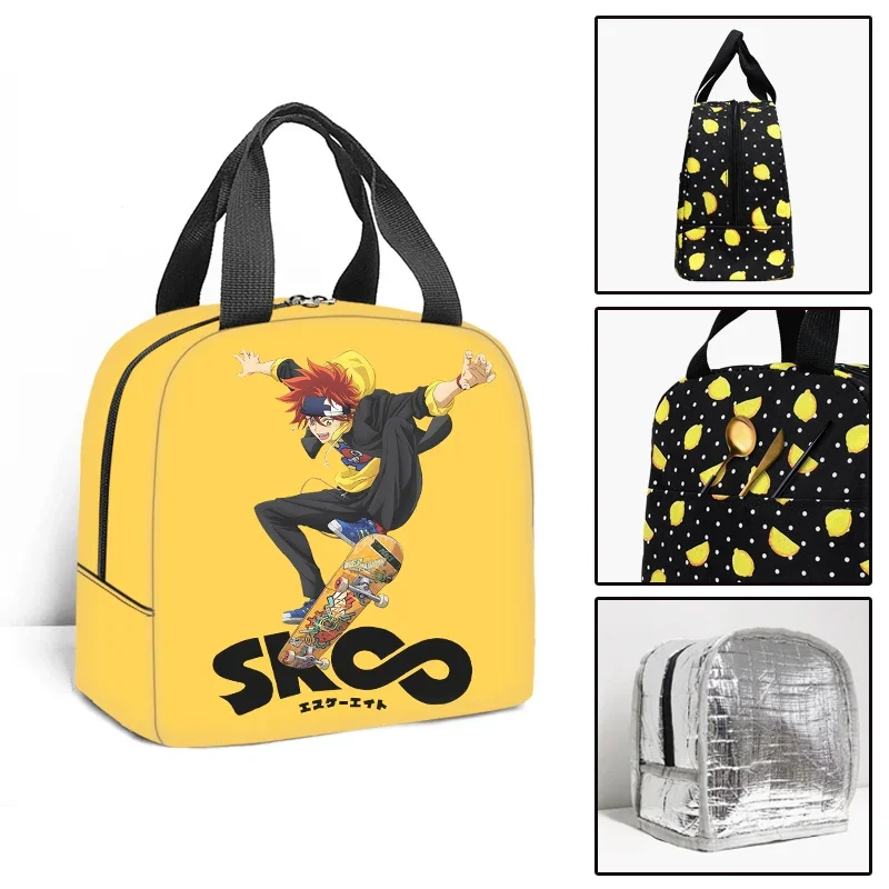 Fashion Youthful Anime SK8 The Infinity 3D Print Insulated Portable Handbags Ice Bags Lunchbox Thermal insulation Food Lunch Bag