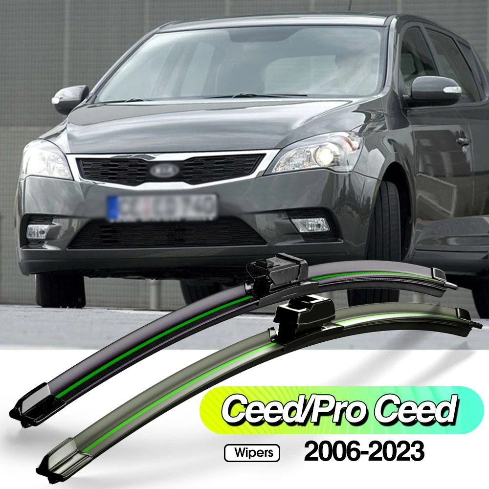 

For Kia Ceed Pro Ceed 2006-2023 2pcs Front Windshield Wiper Blades Windscreen Window Accessories 2010 2011 2016 2017 2019 2020