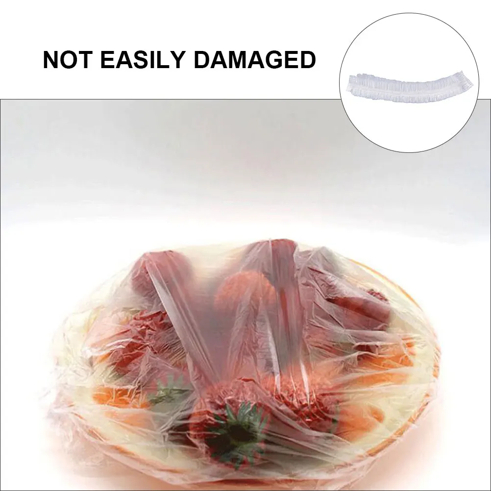 

200 pcs Reusable Bowl Covers Transparent Elastic Stretch Lids For Kitchen Storage Airtight Preservation Containers Leftovers
