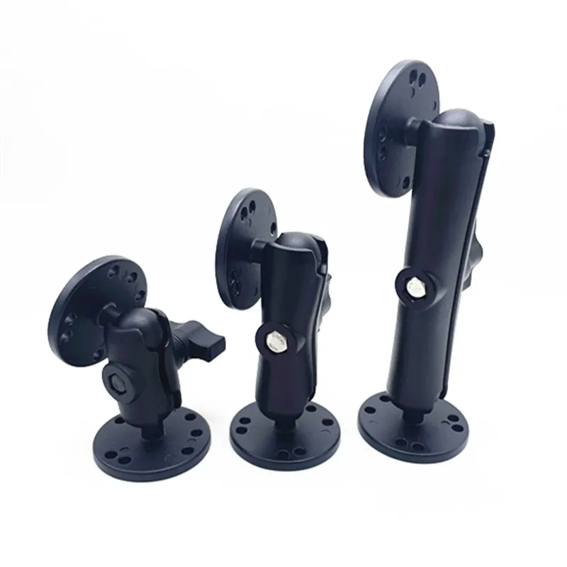 1'' Universal Double Ball Mount with 9cm Medium Arm round Plates Drill-Down Forklift Car Holder Mounting for Ram Mount