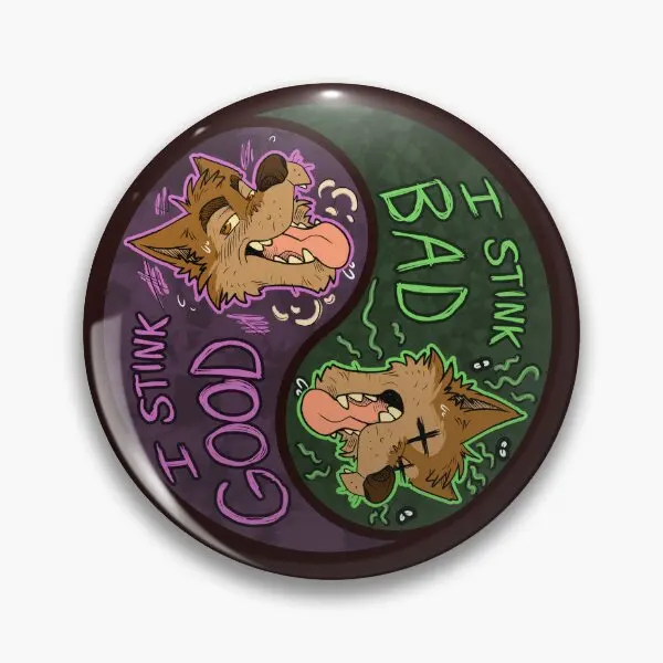 I Stink Good Bad  Soft Button Pin Funny Gift Cute Jewelry Lover Clothes Women Hat Brooch Collar Badge Creative Fashion Decor