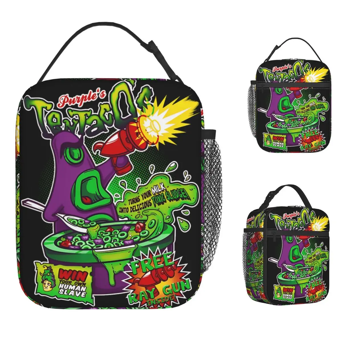 

Purple Tentaco Tentacles Lunch Bag Portable Lunch Box Adult Outdoor Picnic Graphic Design Cooler Bag Waterproof Tote Food Bags