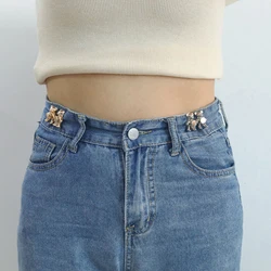 Hebilla de cintura de oso lindo, Clip de pantalón desmontable, tensor de cintura ajustable, No requiere costura, accesorios para Jeans