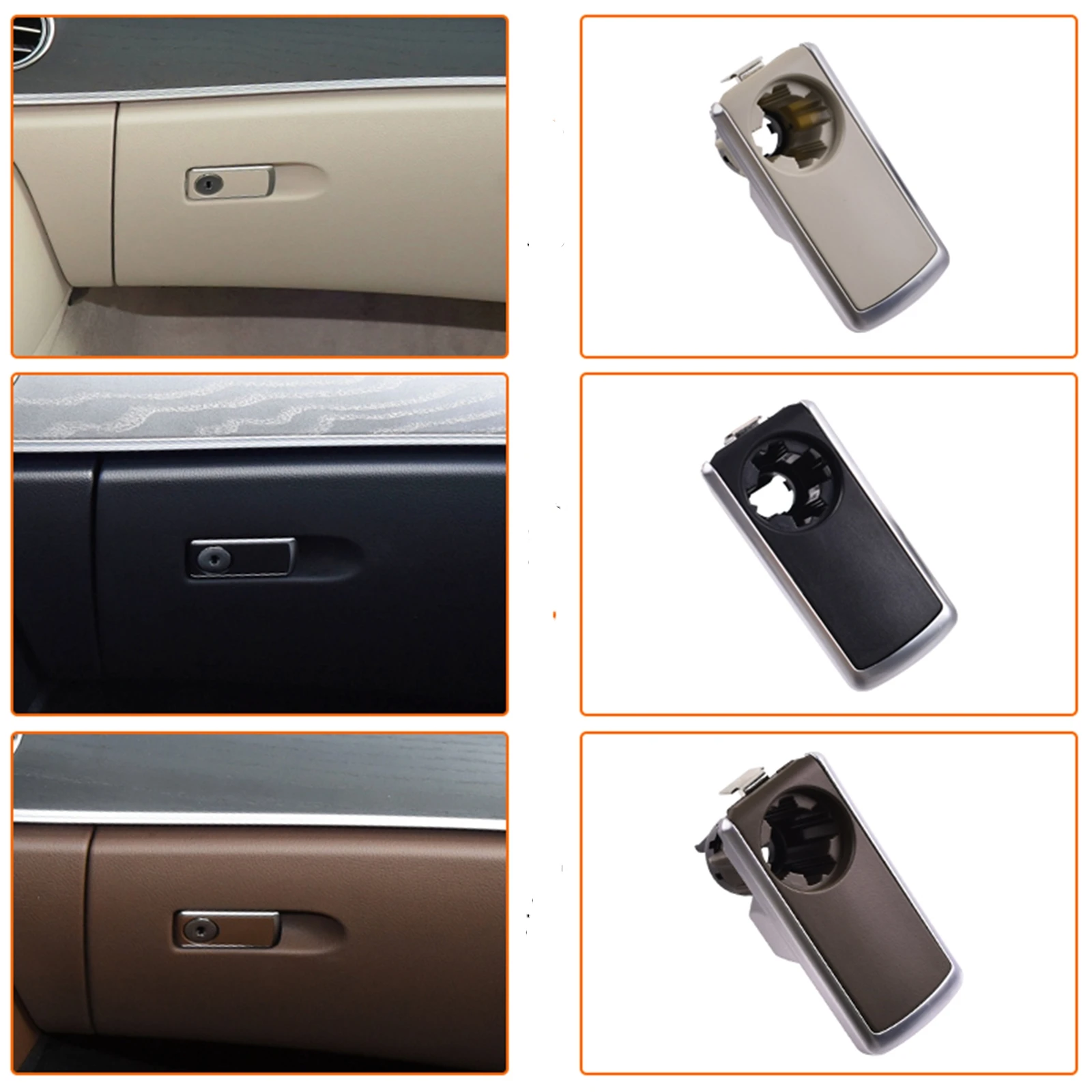 

For Mercedes Benz E CLS Class W213 W238 W257 2016+ E200 E300 E400 CLS350 Front Glove Box Lock Handle Toolbox Latch Switch Cover