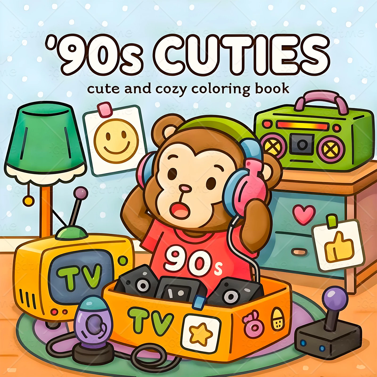 90S CUTIES Coloring Book For Adults And Teen Featuring Cute Cozy Daily Activities For Relaxation (Cozy Spaces Coloring)