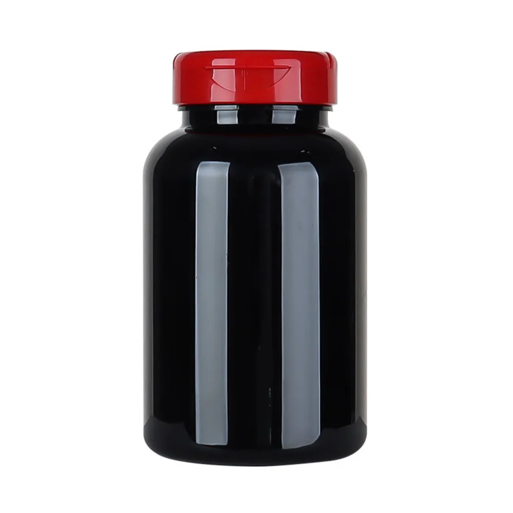 250ml black food-grade health product bottle, medicine tablet candy bottle, empty PET plastic bottle for packaging view 6