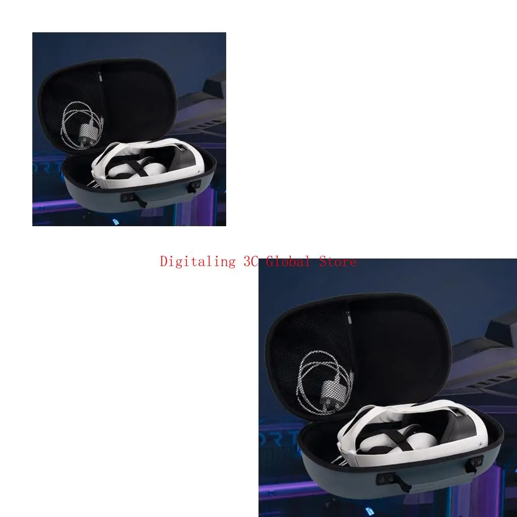 헤드셋 용 휴대용 EVA 하드 쉘 케이스 액세서리 방수 여행 가방 조절 가능한 보관 백