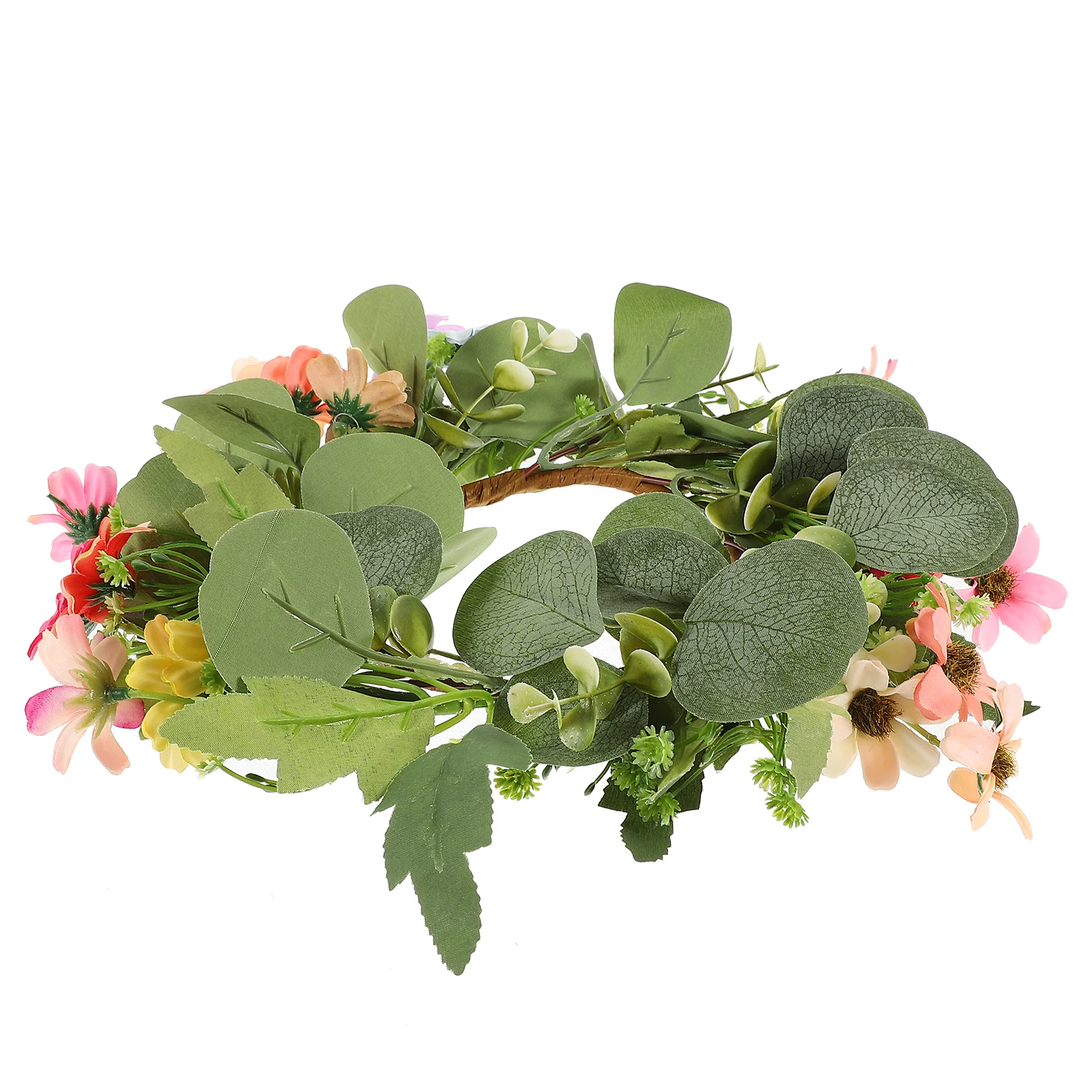 

Artificial Leaf Wreath Spring Decor Simulation Leaves Door Hanging Home Adornment Eucalyptus Flower Wreath Front Decoration Wall