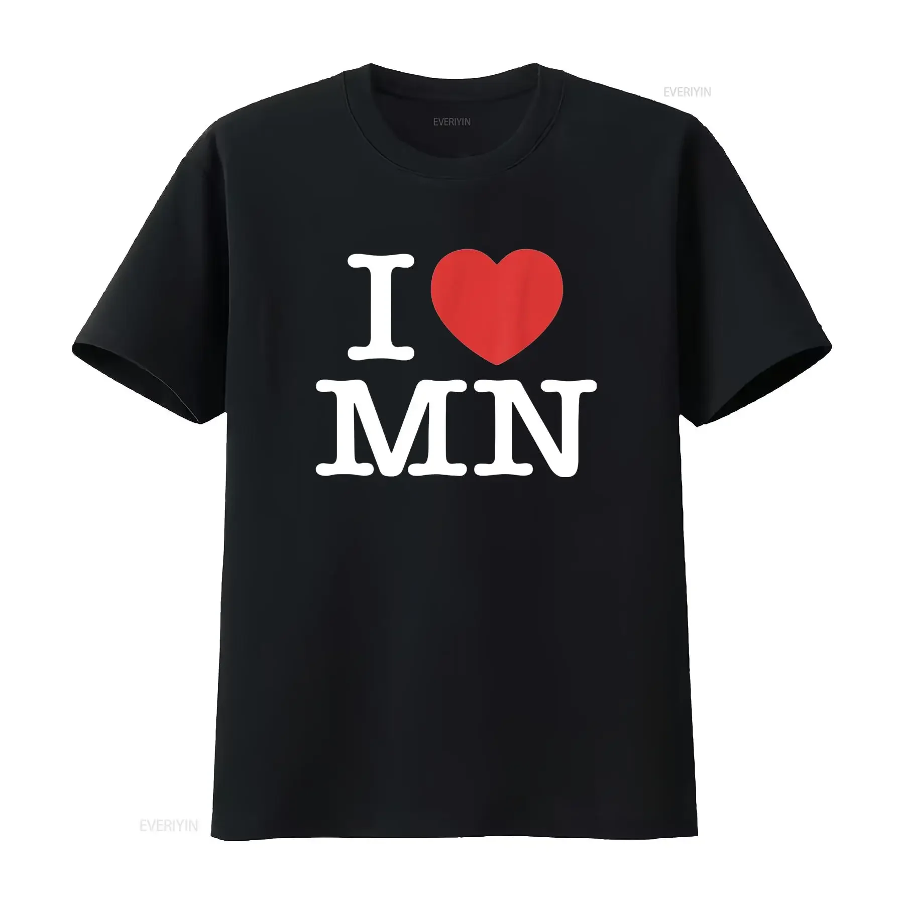 I Heart Mn Love Minnesota Women s Casual  Top with Artistic Print vintage Washed fashion Slightly Comfortable Soft graphic