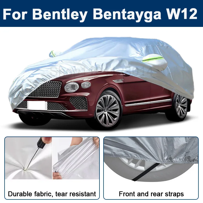 

Outdoor Full Car Cover For Bentley Bentayga W12 with Reflective Strips Waterproof Snowproof Dustproof UV Protection Auto Parts