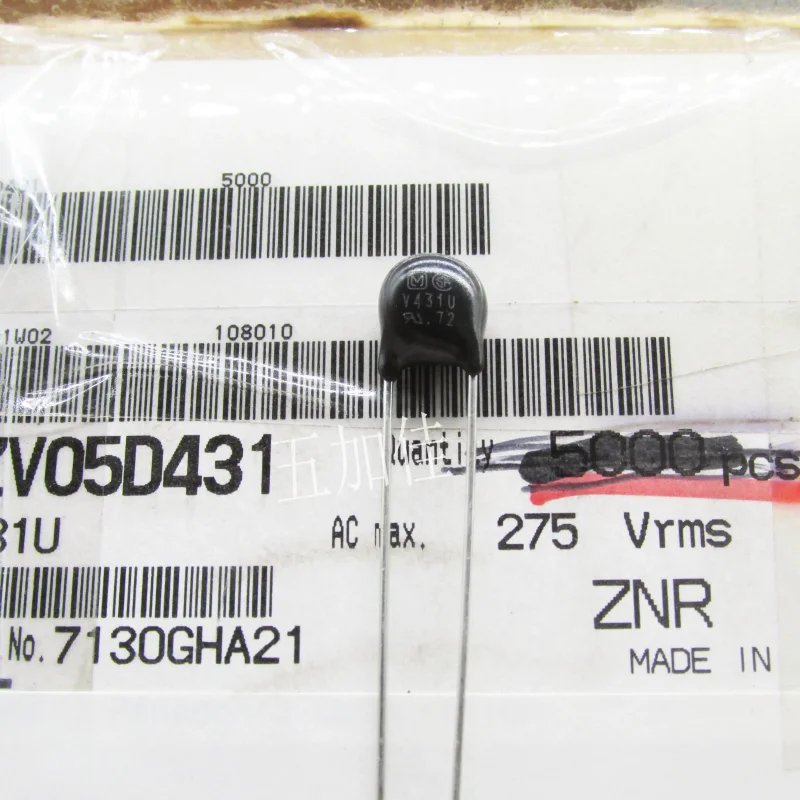 

10-100pcs imported Japanese made 430V 6MM ERZV05D431 ZNRV05431U varistor