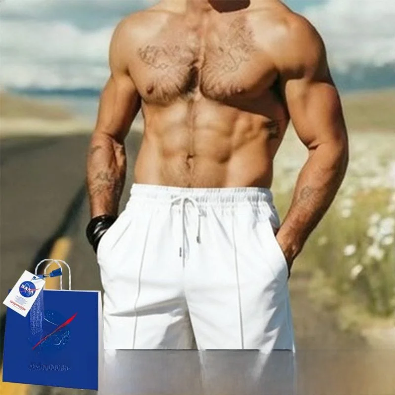 

Fashionable Pure Color Men's Shorts Summer 2026 Sporty Polyester Fiber Micro Stretch Casual Wear Matching with Detailing