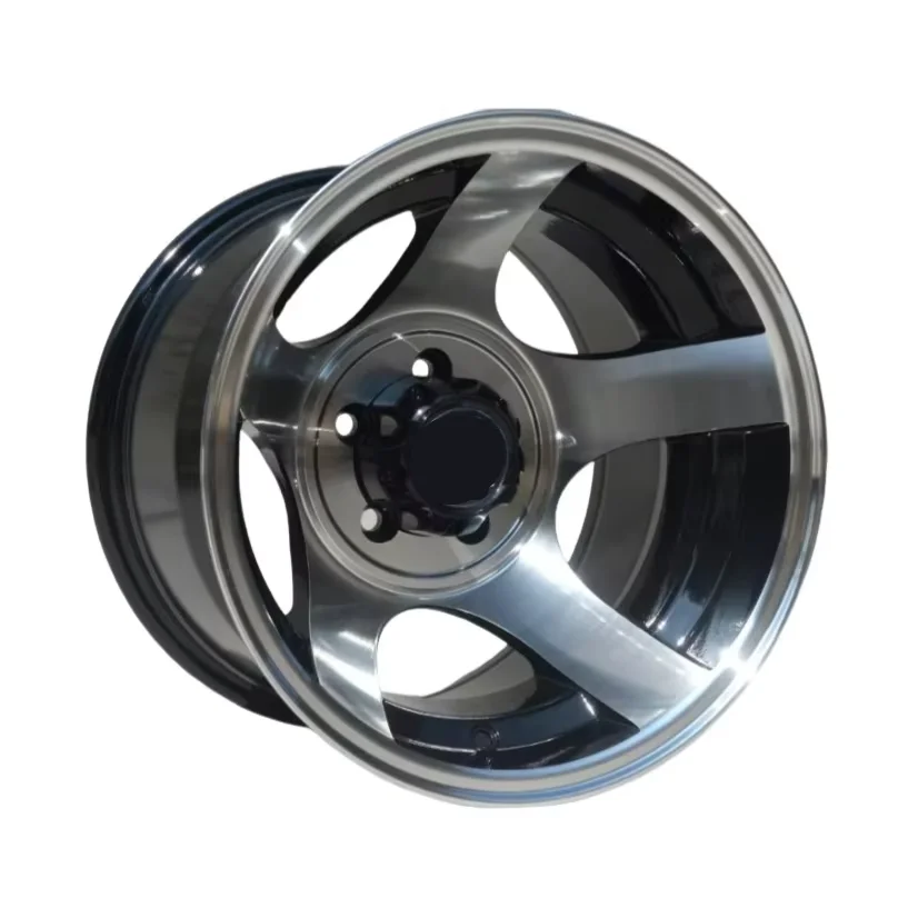 Off Road 15-Inch Modified Alloy Wheels - Stylish 15X10J Deep Dish Design 6-Hole Aluminum Rims for Car Modification