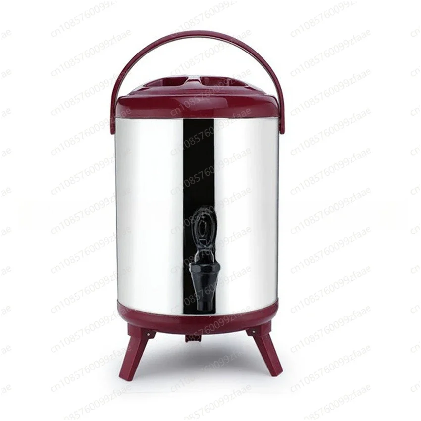 12L stainless steel double-layer milk tea bucket, soy milk juice beverage commercial insulation bucket, fully foamed