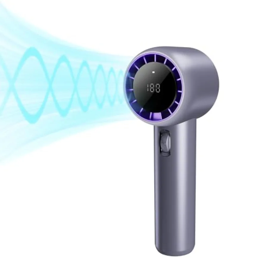 

Портативный ручной вентилятор, регулируемая скорость 1199, турбо-мини-вентилятор, модернизированный двигатель 13500 об/мин, перезаряжаемый персональный вентилятор с 16 прохладными воздухами