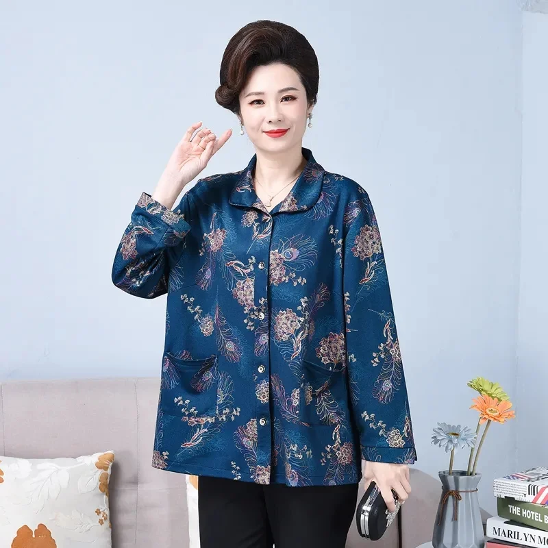 Spring Female Long Sleeved Casual Tops Coat Summer Ladies Printed Shirt Jacket French Women Fashion Thin Cardigan Blouse Outwear