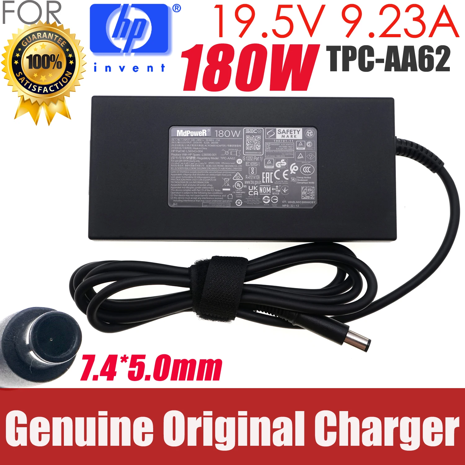 

Original TPC-AA62 180W 19.5V 9.23A Laptop AC Adapter L56595-001 For HP Elitek 800 G1 Pavilion 23 All-in-one Touch Power Charger