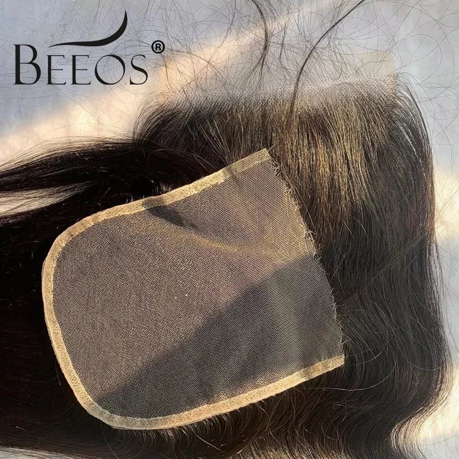 Beeos Skinlike HD Lace Frontal Lace Closures 4x4 Lace Closure Baby Hair Straight Remy Human Hair Melt Skins HD Lace Transparent