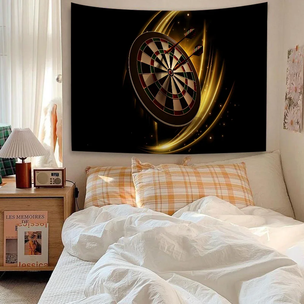 DARTS Dart Board Arrow Target Anime Tapestry Hippie Flower Wall Carpets Dorm Decor Cheap Hippie Wall Hanging