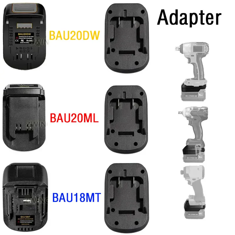 

Battery Adapter for Bauer 20V Li-ion Battery Convert to for /Dewalt/Makita/Milwaukee 18V 20V Battery Cordless Power Drill Tools
