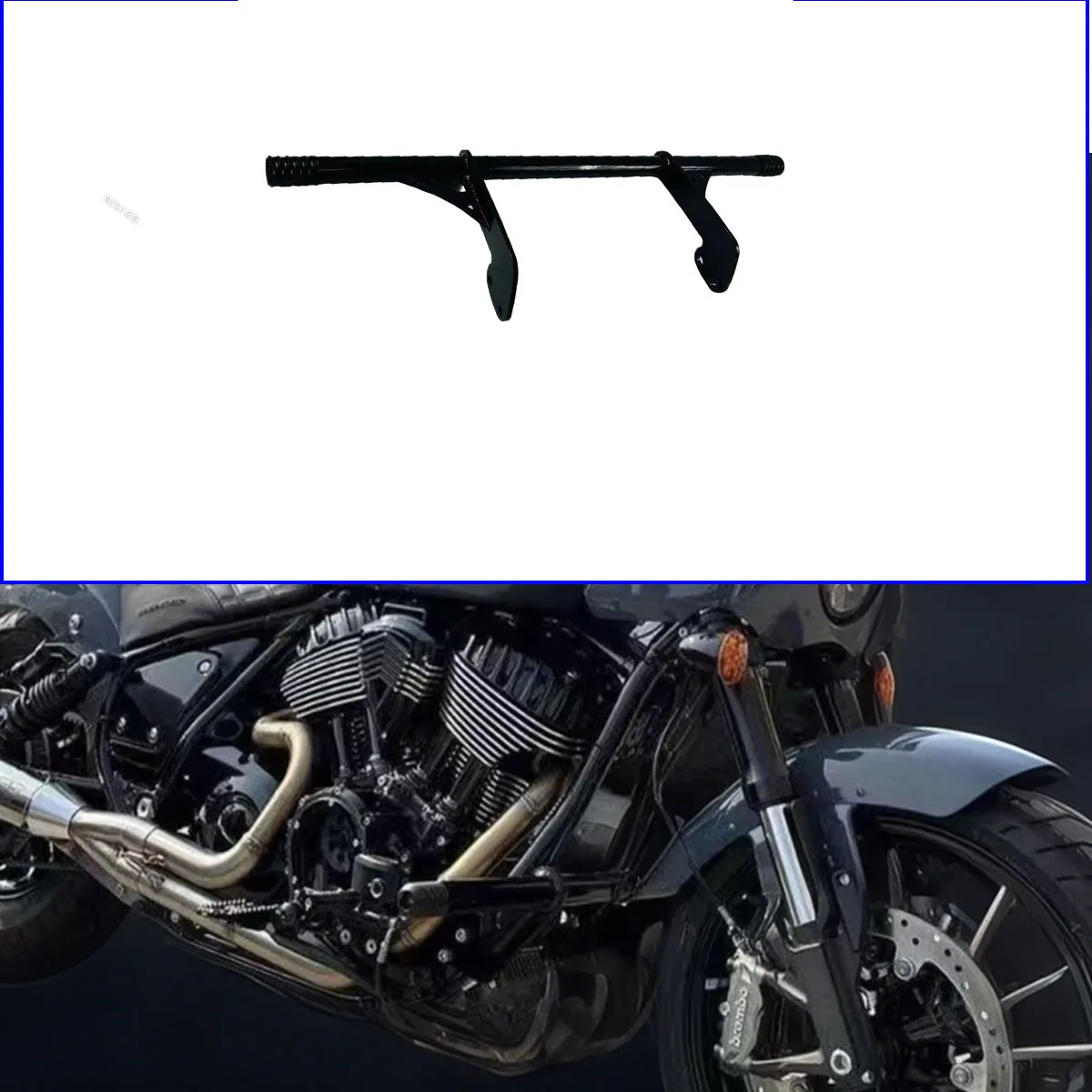 

Motorcycle Rear Highway Engine Guard Crash Bar Falling Protection For Indian Super Chief Dark Horse