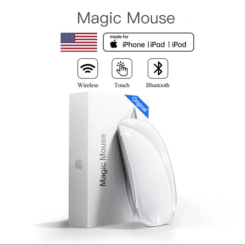 Apple 기존 무선 블루투스 5.0 터치 매직 마우스, macbook pro air 미니 노트북 태블릿 pc ipad 게임 ...