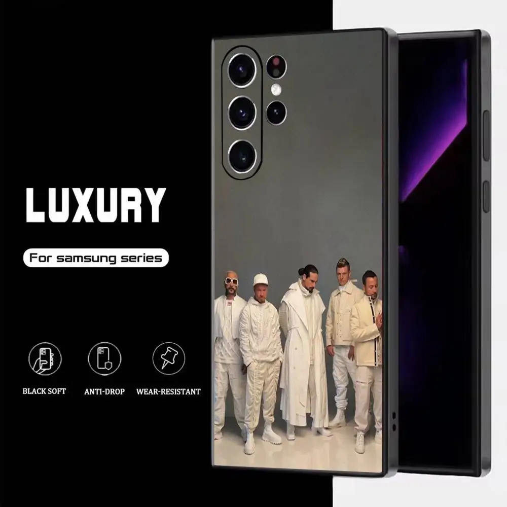 حافظة هاتف B-Backstreet Boys BSB لهاتف سامسونج S25، S24، S23، S22، S21، S20، S10، Ultra، Plus، Lite، FE، غطاء أسود من السيليكون الناعم #4