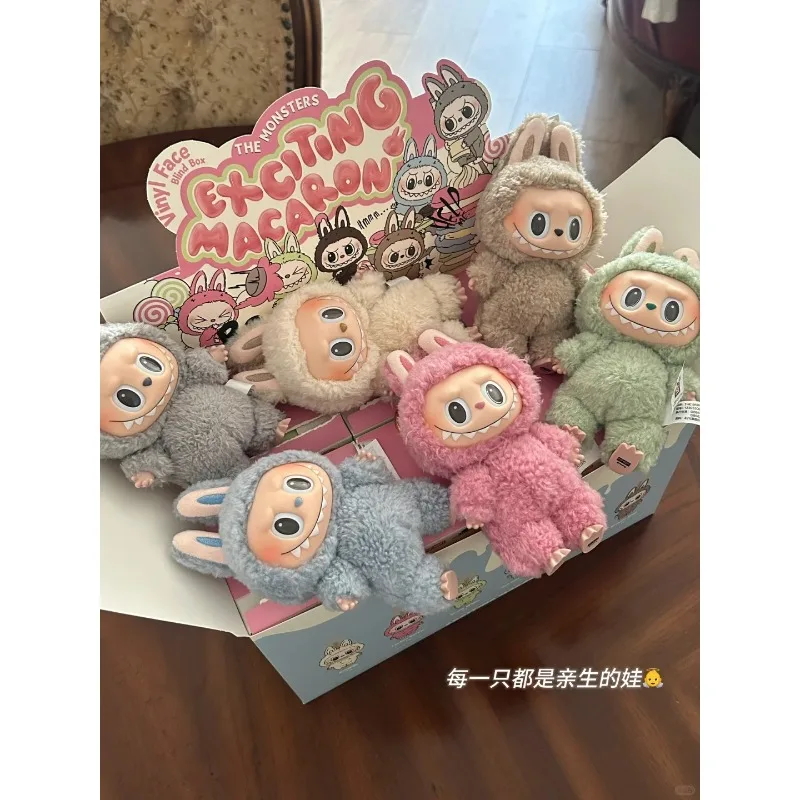 

Подлинные POPMART The Monsters Exciting Macarons V1, виниловые куклы, подвески, слепая коробка, коллекционная игрушка Kawaii, серия на день рождения, подарки