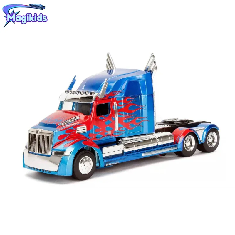 1:24 Transformers Optimus Prime Western Star 5700XE phantom Diecast Metal Model Alloy Toy Car per bambini collezione regalo J224