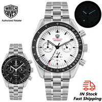 Watchdives WD1860 Quartz Watch VK63 Chronograph Movement Sapphire Crystal BGW9 Luminous 20Bar Waterproof 40mm Vintage Watches