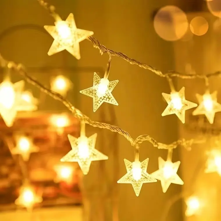 Christmas Star Battery Box String Lights Battery Operated For Holiday Party Christmas Tree Outdoor Yard Indoor Home Wall Decor